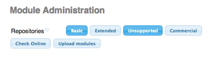 Module Administration Options. Module Administration Options.