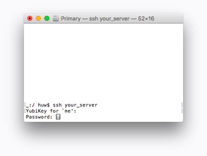 SSH window