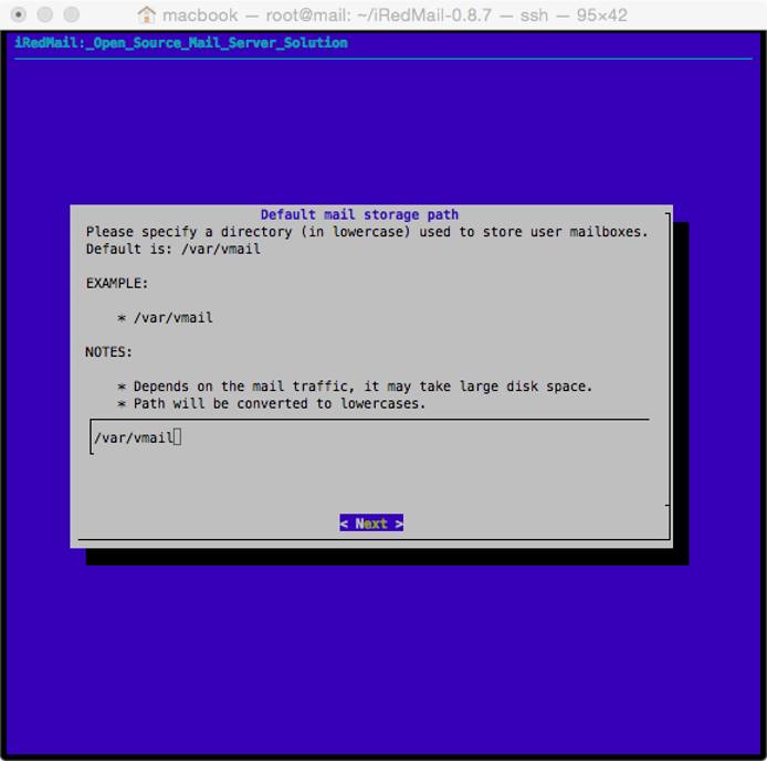 mail storage dir mail storage dir