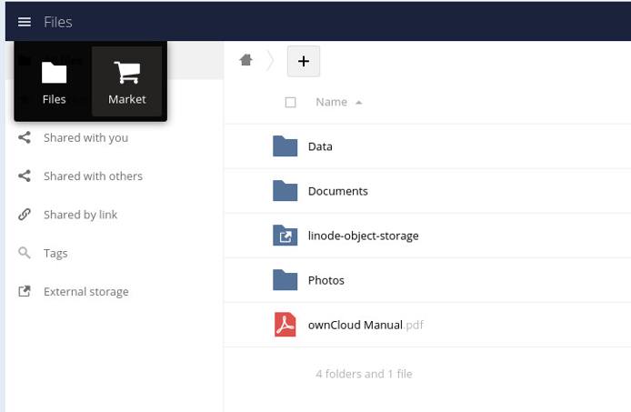 Access the ownCloud Market Access the ownCloud Market